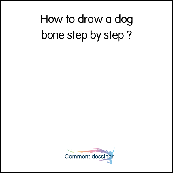 How to draw a dog bone step by step